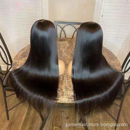 Wholesale Virgin Raw Hd Lace Wig Unprocessed Lace Front Straight Wig Remy Hd Lace Front Human Hair Wig for Black Women